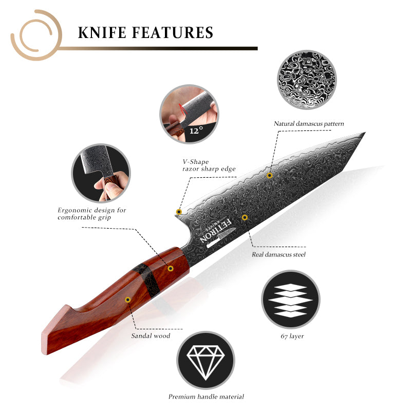 7.5 inch Kiritsuke Knife – Hybrid Blade for Total Control